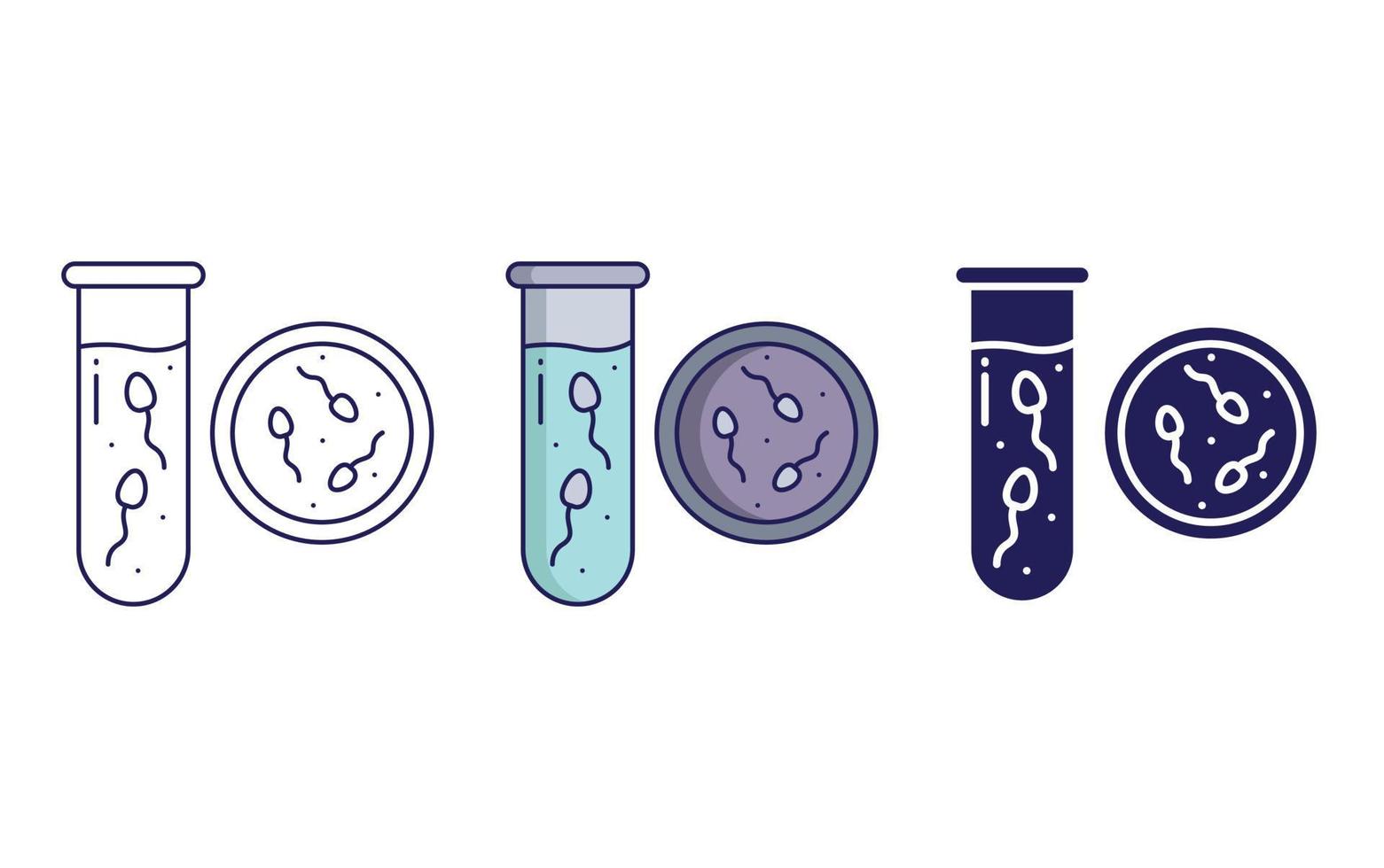 Sperm test vector icon