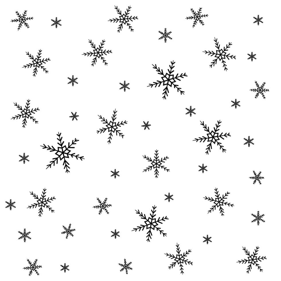 Parrern snowflakes on white background vector