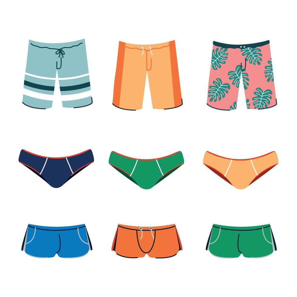 briefs flat style vector