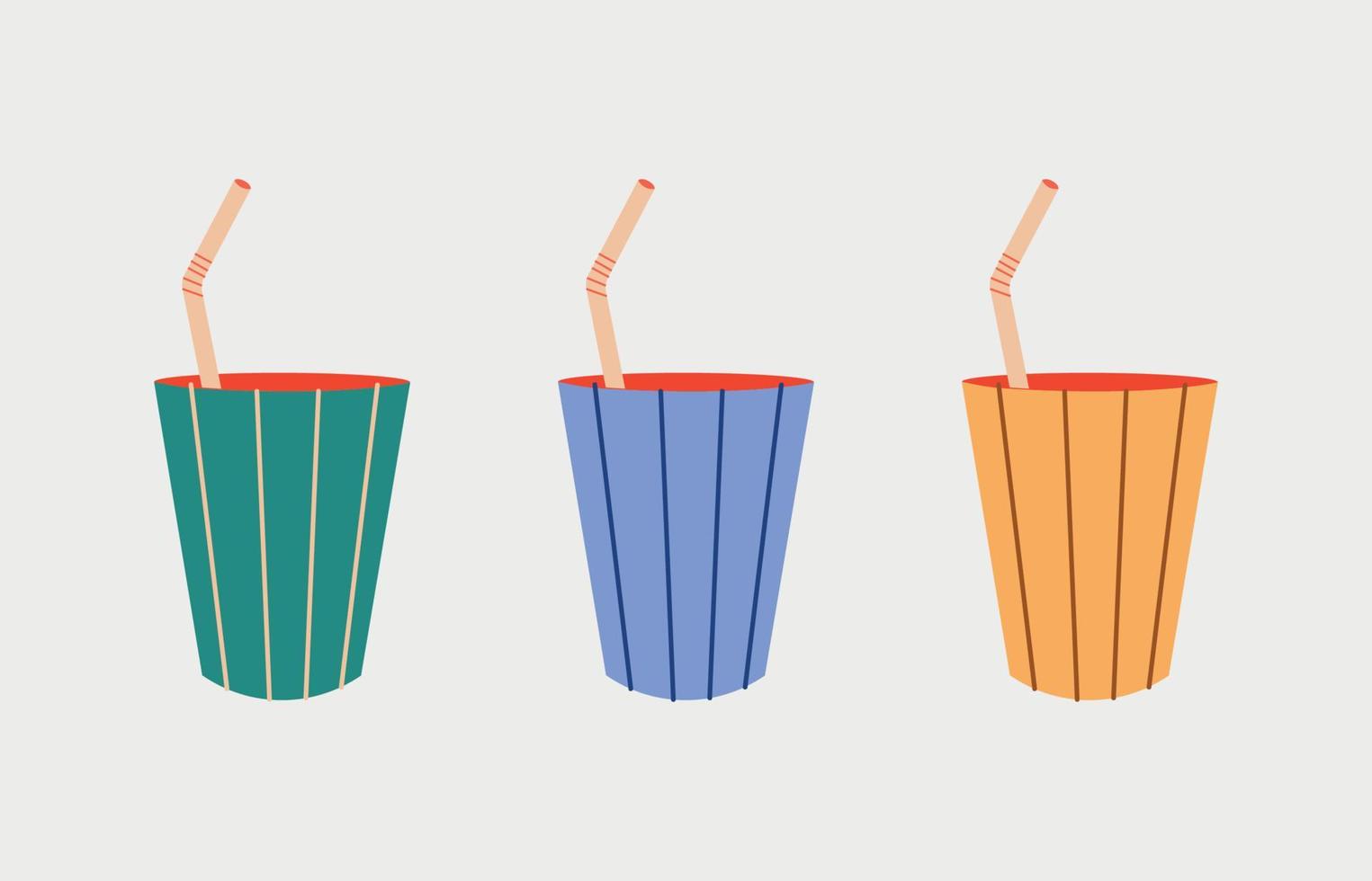 cups hand drawn vector