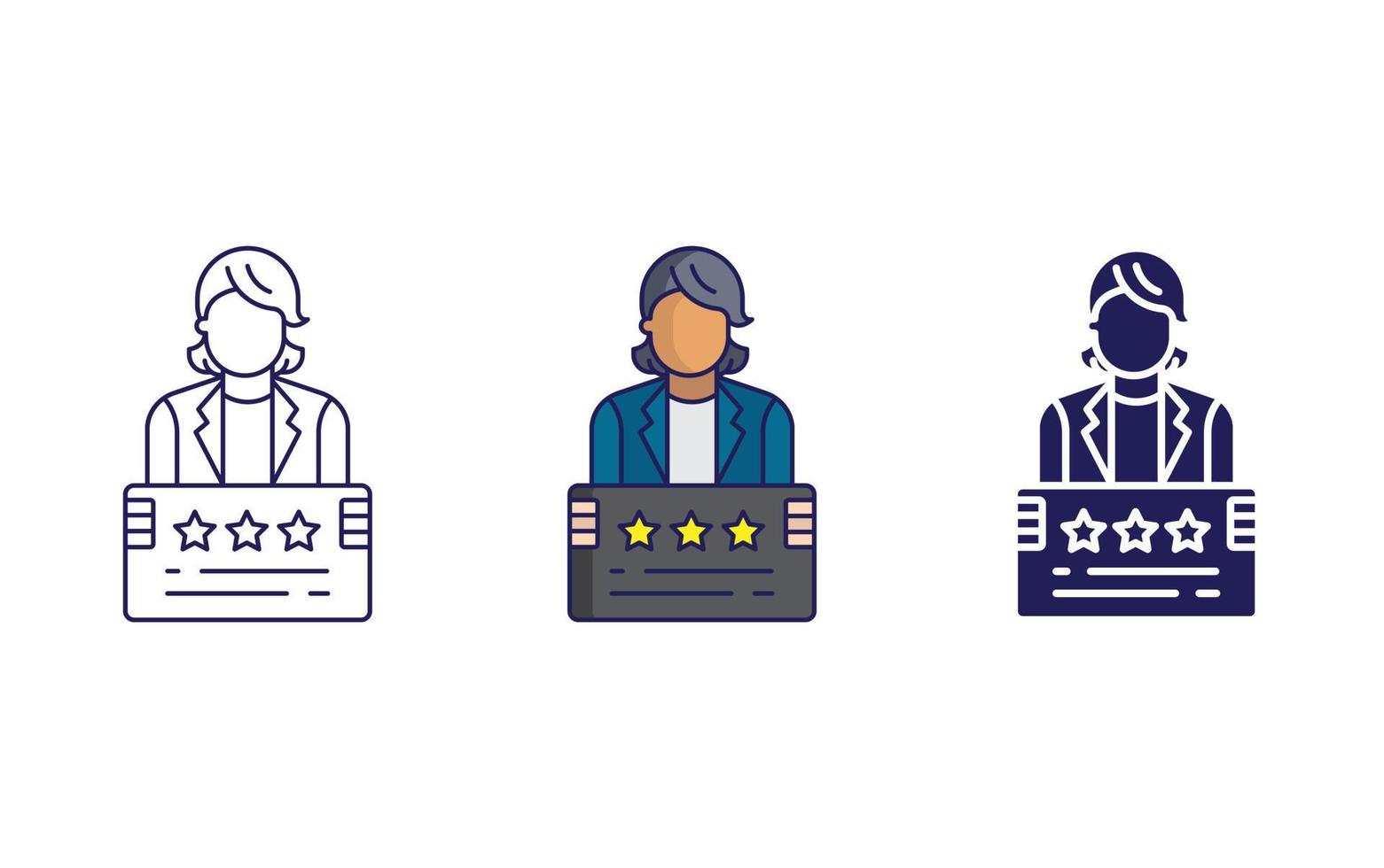 presidential candidate woman vector icon