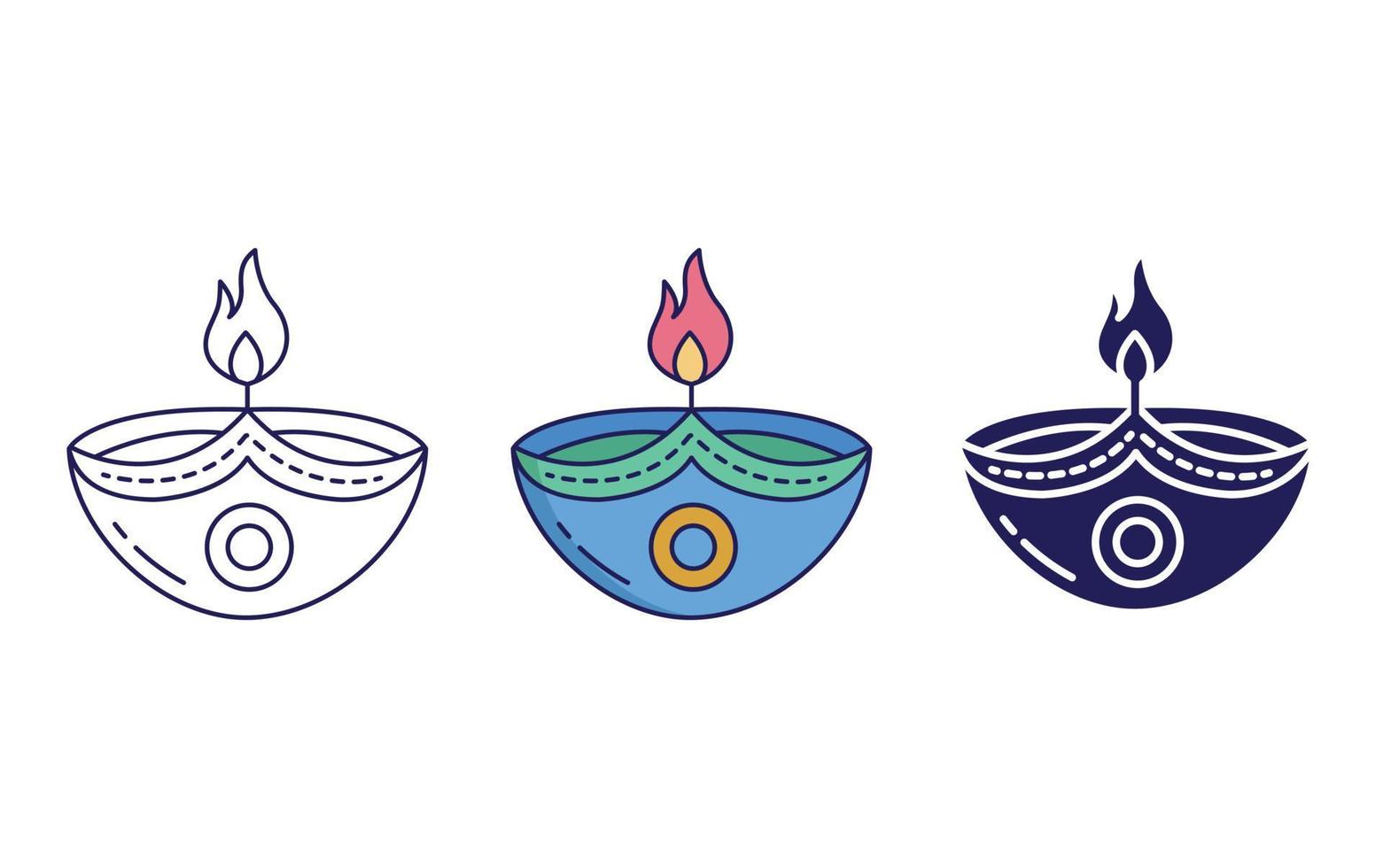 Diya vector icon