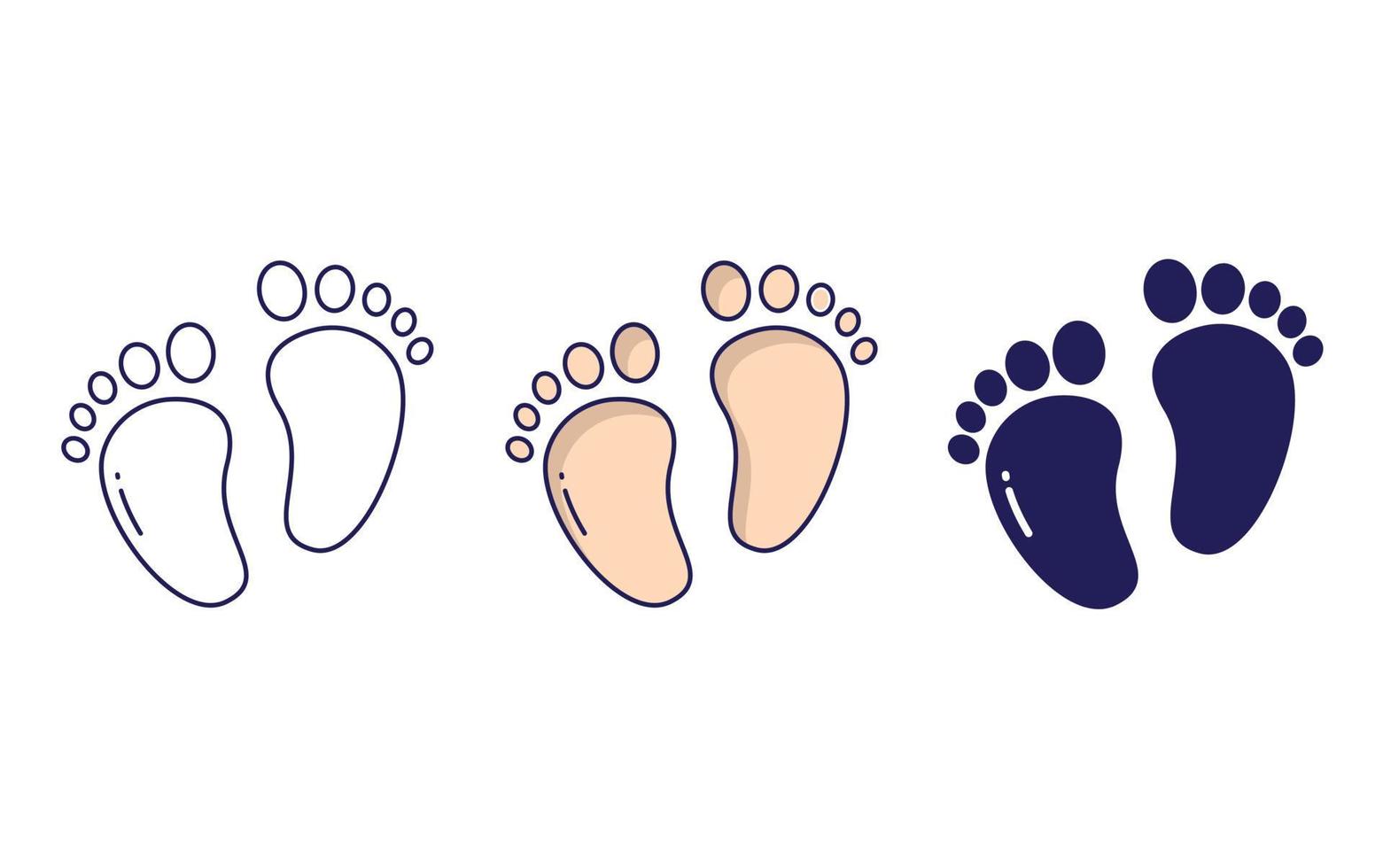 Baby feet vector icon