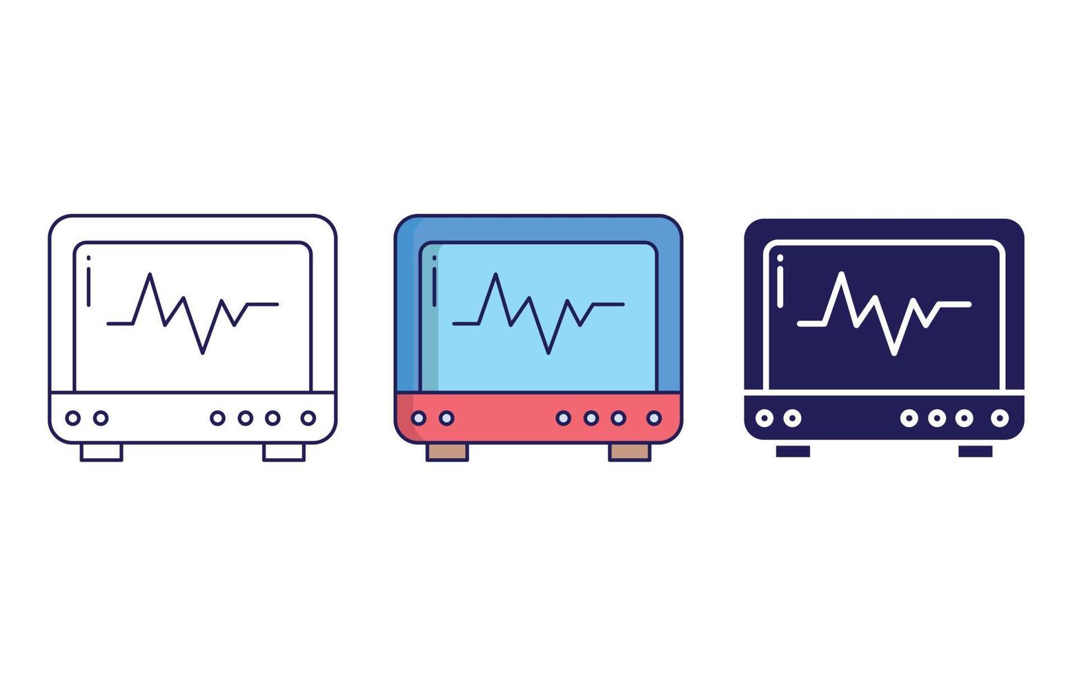 ecg vector icono