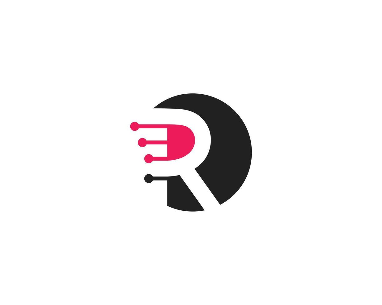 creative letter R logo design vector template