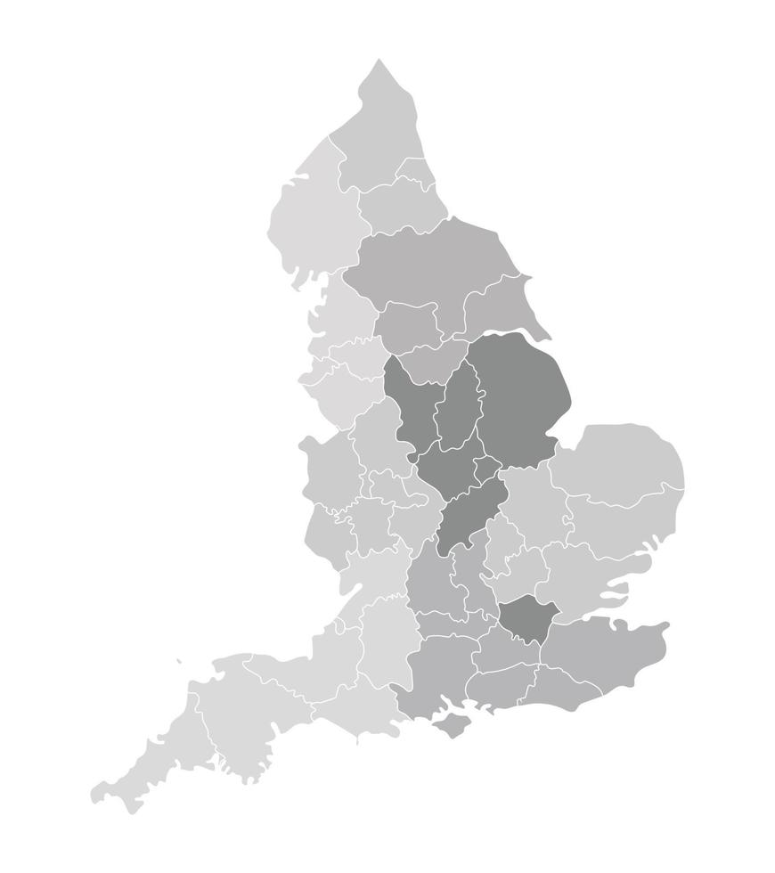 Italia mapa administración regiones en gris vector