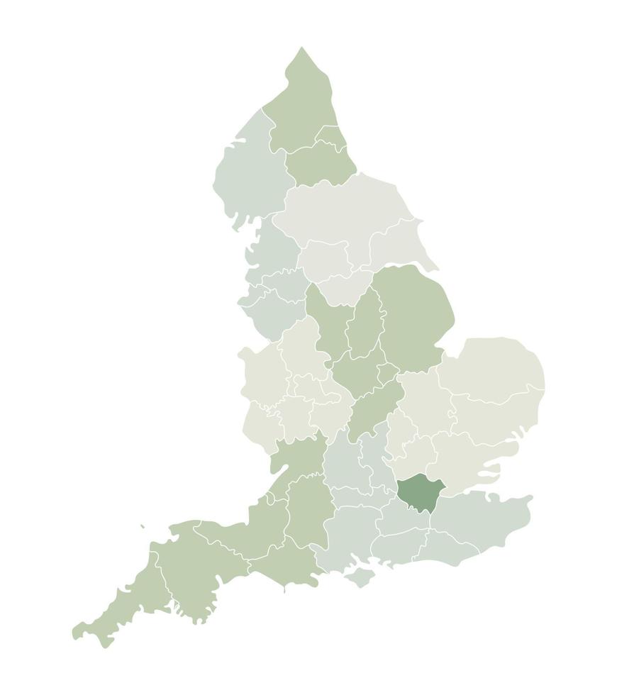 Italia mapa administración regiones en verde vector