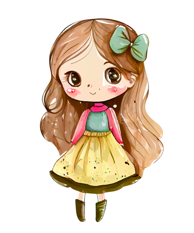 Free Cute Girl Hand Drawn Clipart 23210802 PNG with Transparent Background