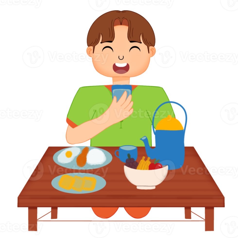 Child Iftar Illustration png