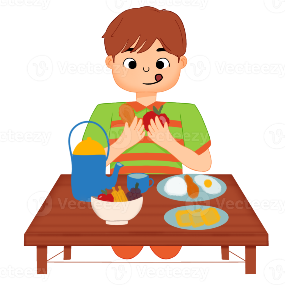 Child Iftar Illustration png