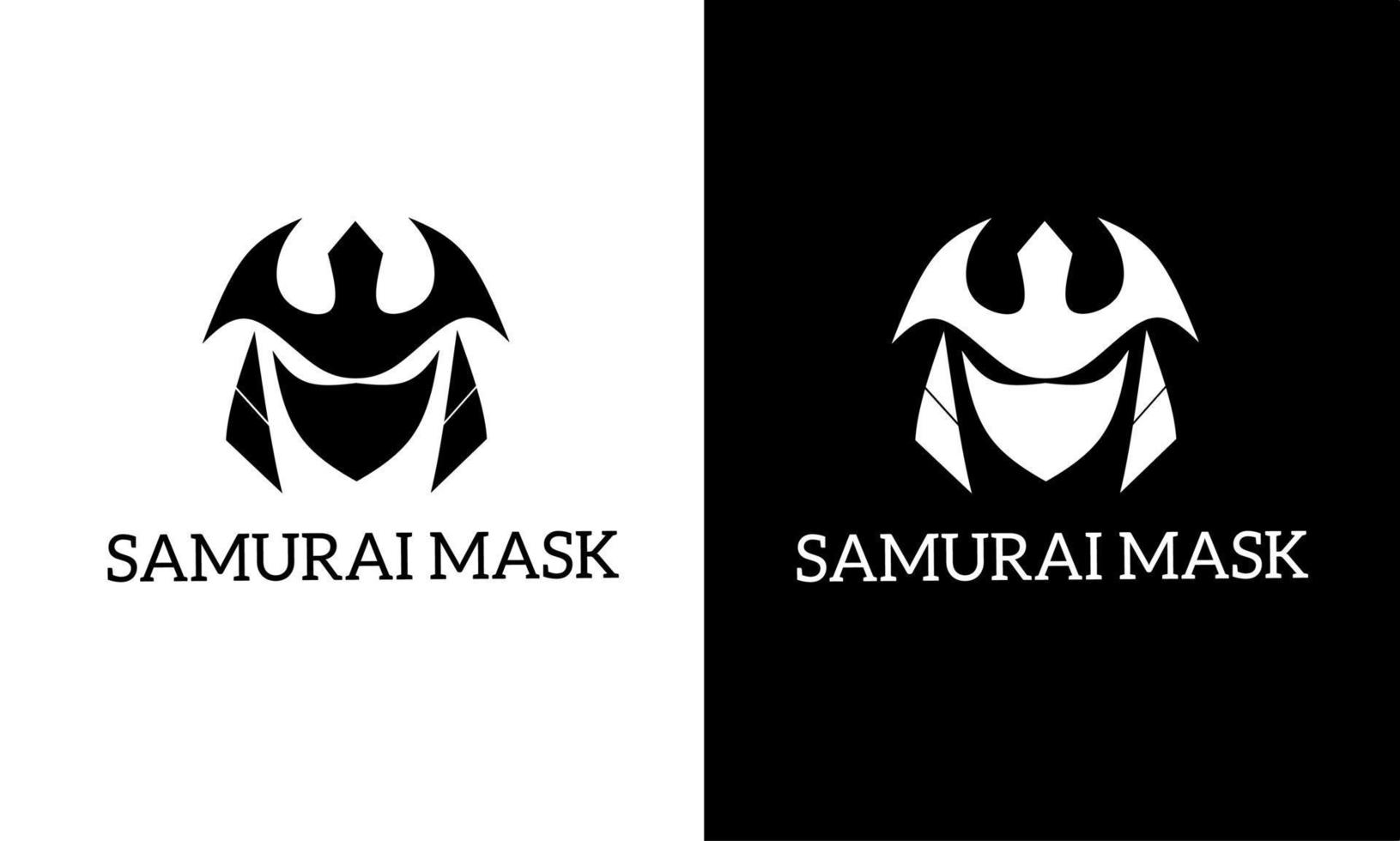 abstract samurai mask logo template graphic vector illustration