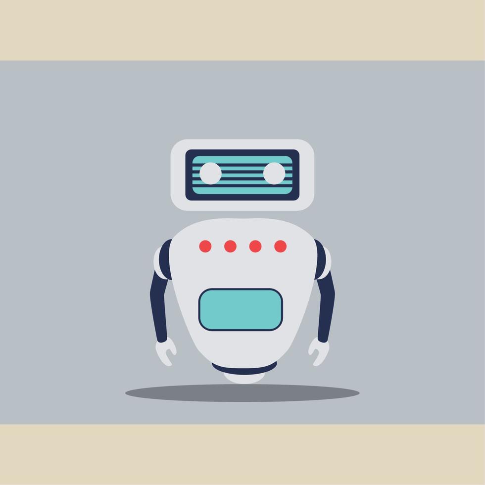 Isolated cute colored robot character Vector illustration