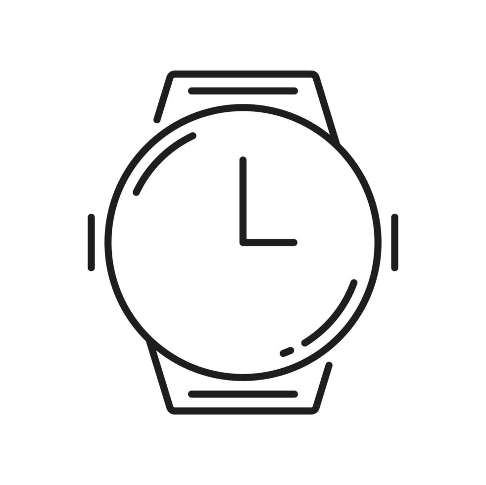 Hand watch isolated smartwatch with silicone band vector