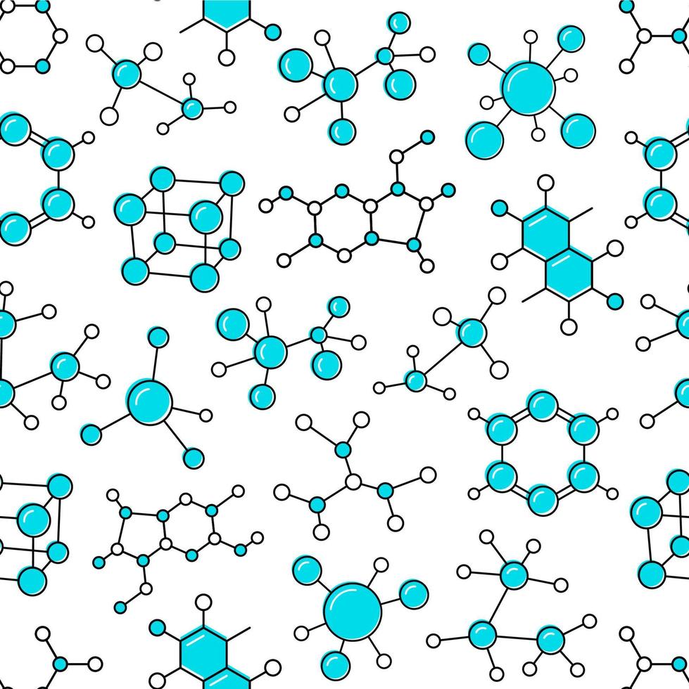 Ciencias o médico molécula íconos sin costura modelo vector