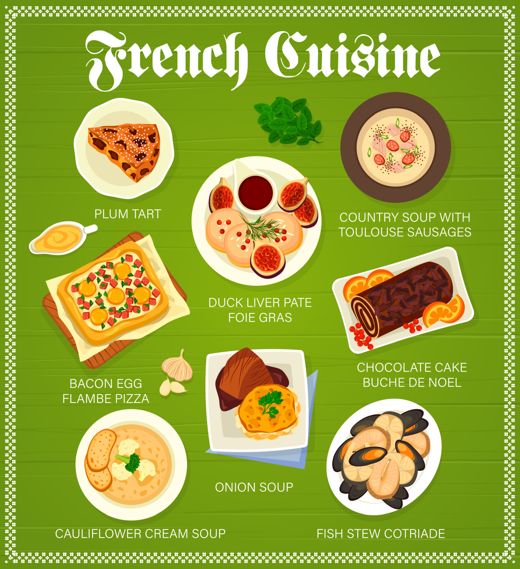 French Cuisine Menu Food Of France For Restaurant 23211203 Vector Art french-cuisine-menu-food-of-france-for-restaurant-23211203-vector-art