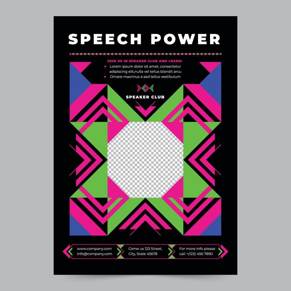 Speaker Flyer Template. A clean, modern, and high-quality design of Flyer vector design. Editable and customize template flyer