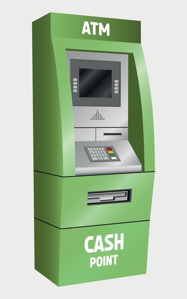 realistic vector ATM in green color