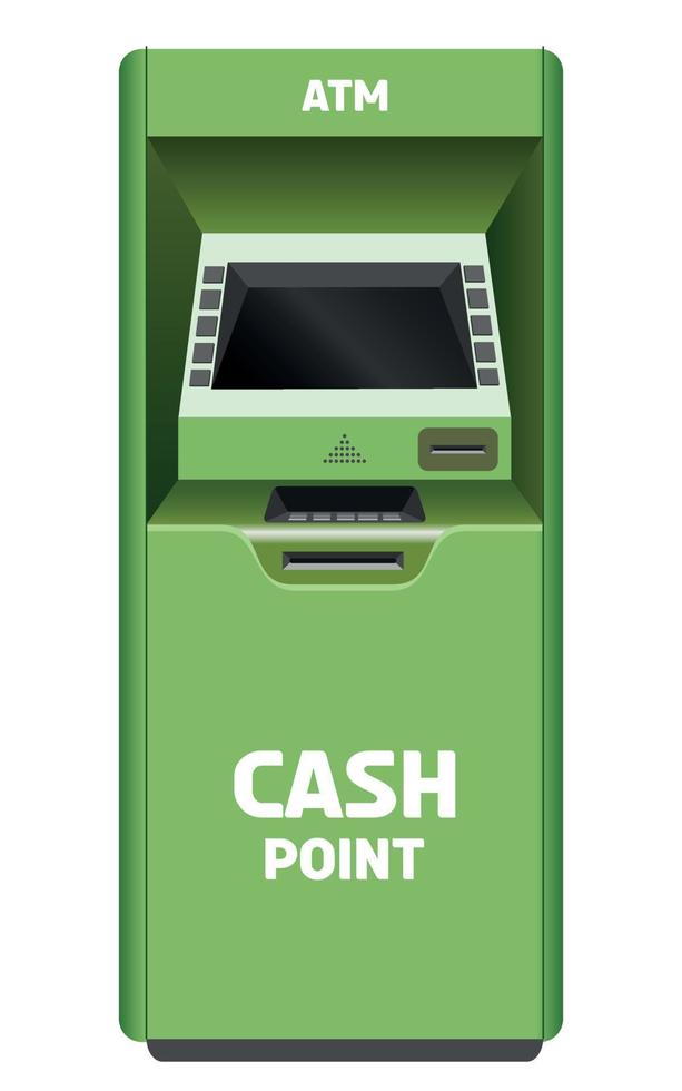 realistic vector ATM in green color