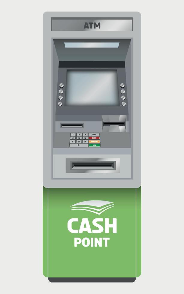 realistic vector ATM in green color