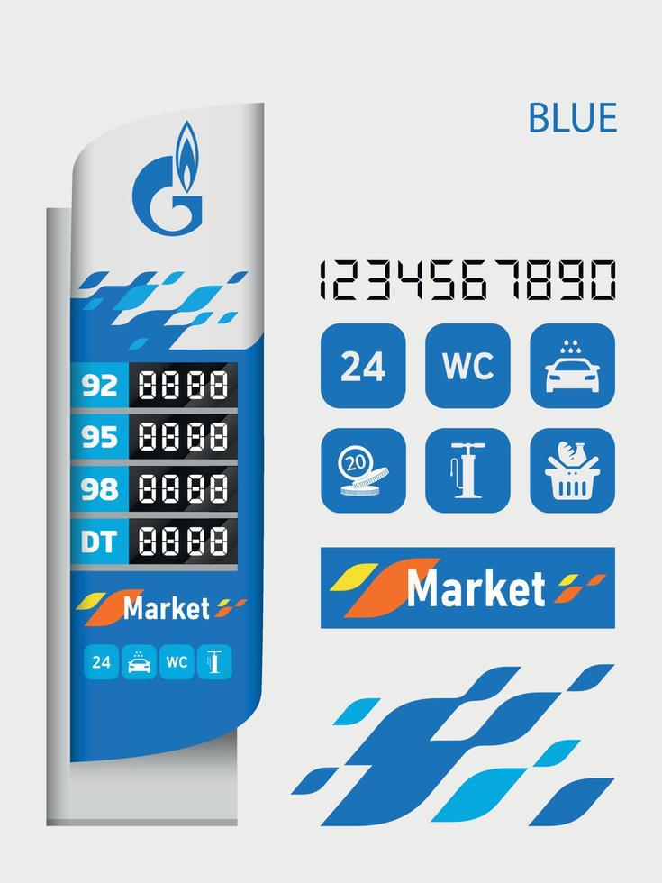 Blue vector gas stella