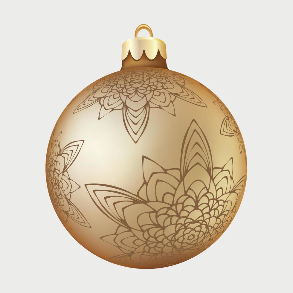vector volumetric gold christmas ball