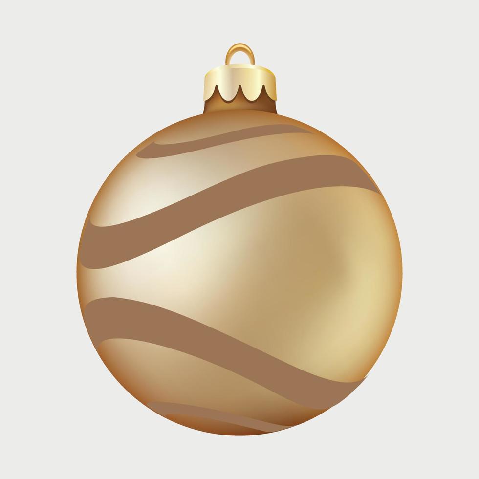 vector volumetric gold christmas ball