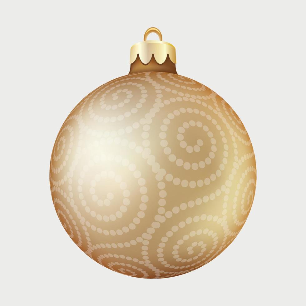 vector volumétrico oro Navidad pelota