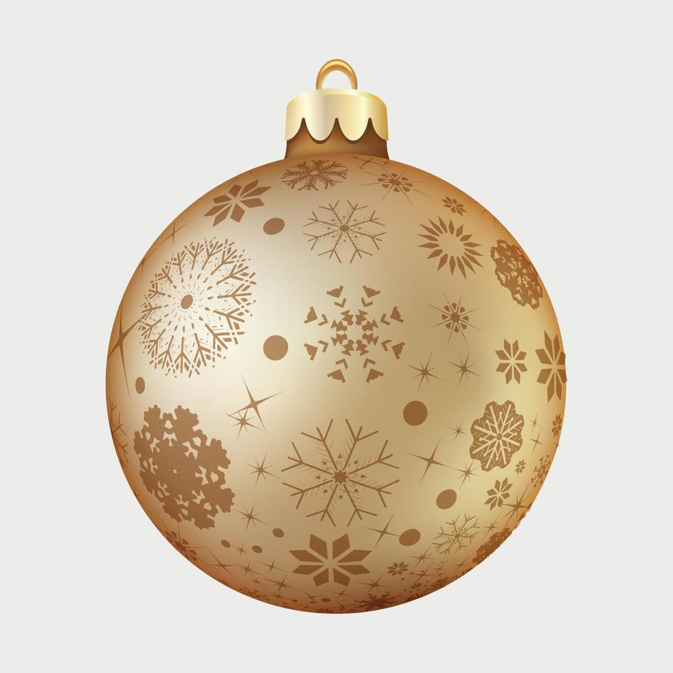 vector volumetric gold christmas ball