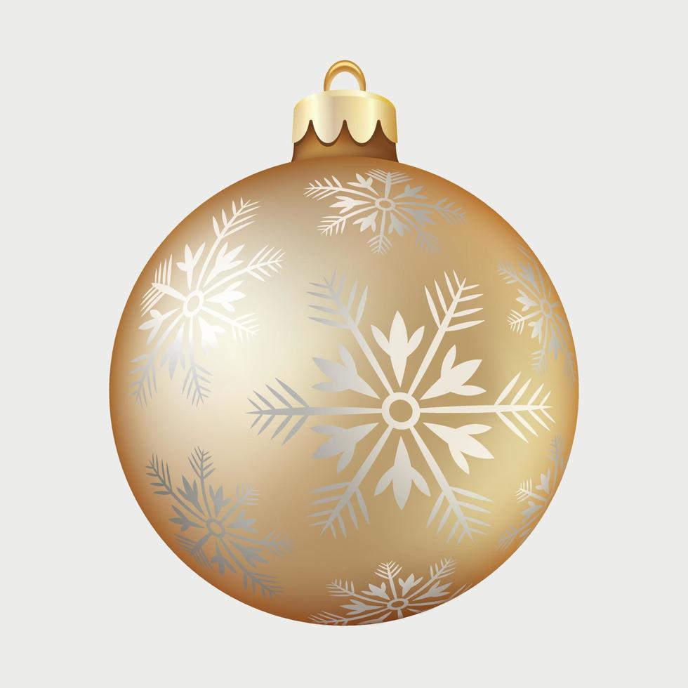 vector volumetric gold christmas ball