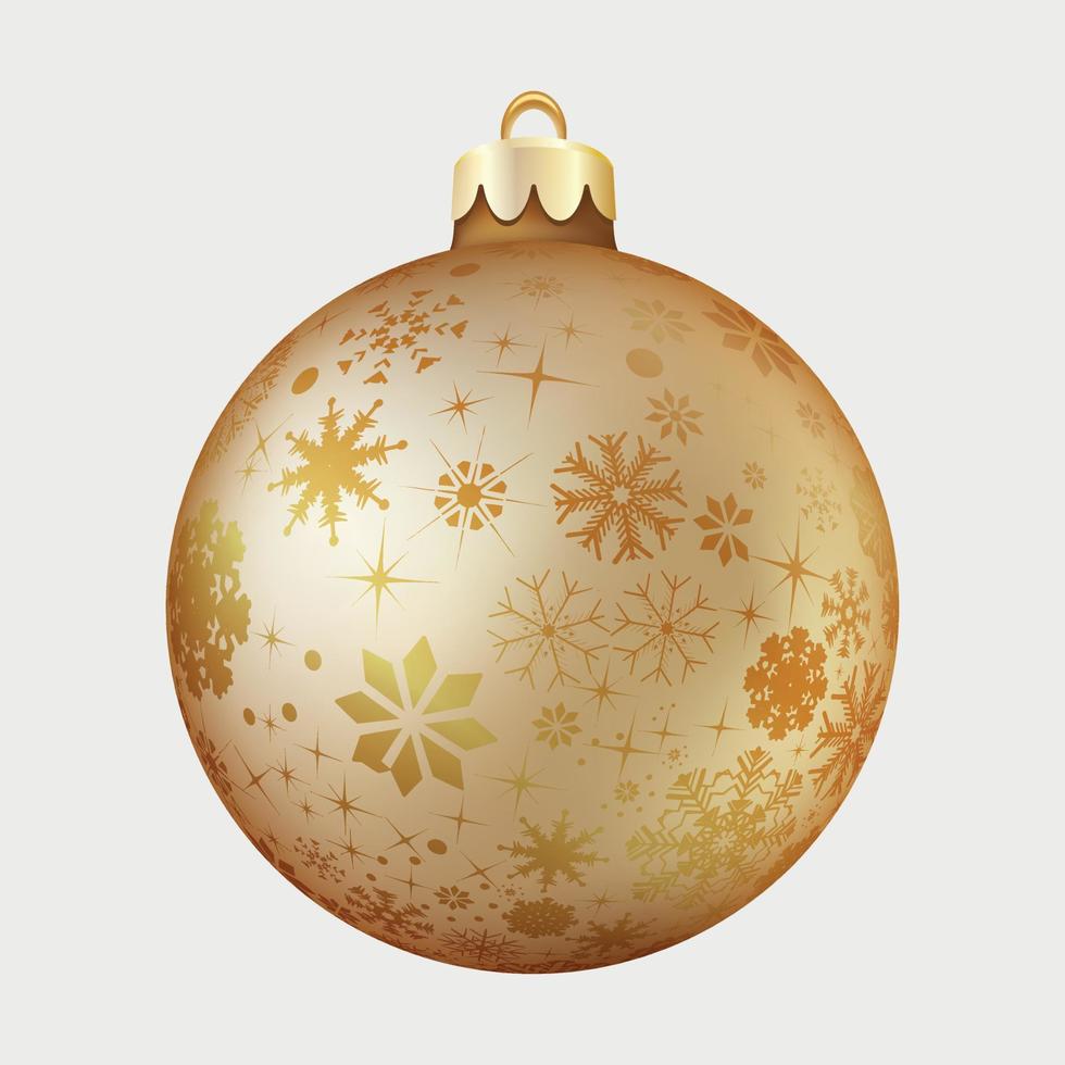 vector volumetric gold christmas ball