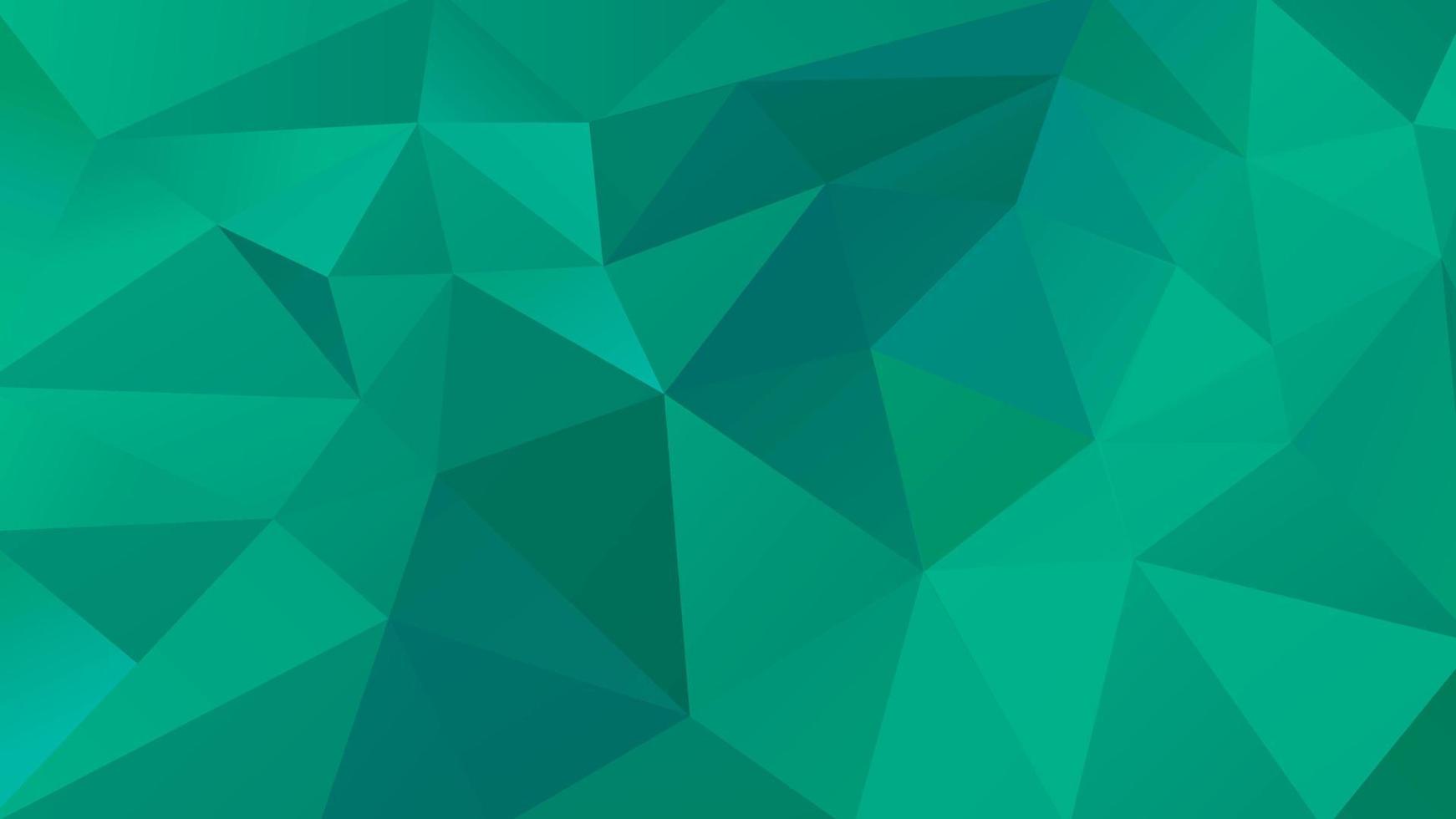 geometric triangles green abstract background vector