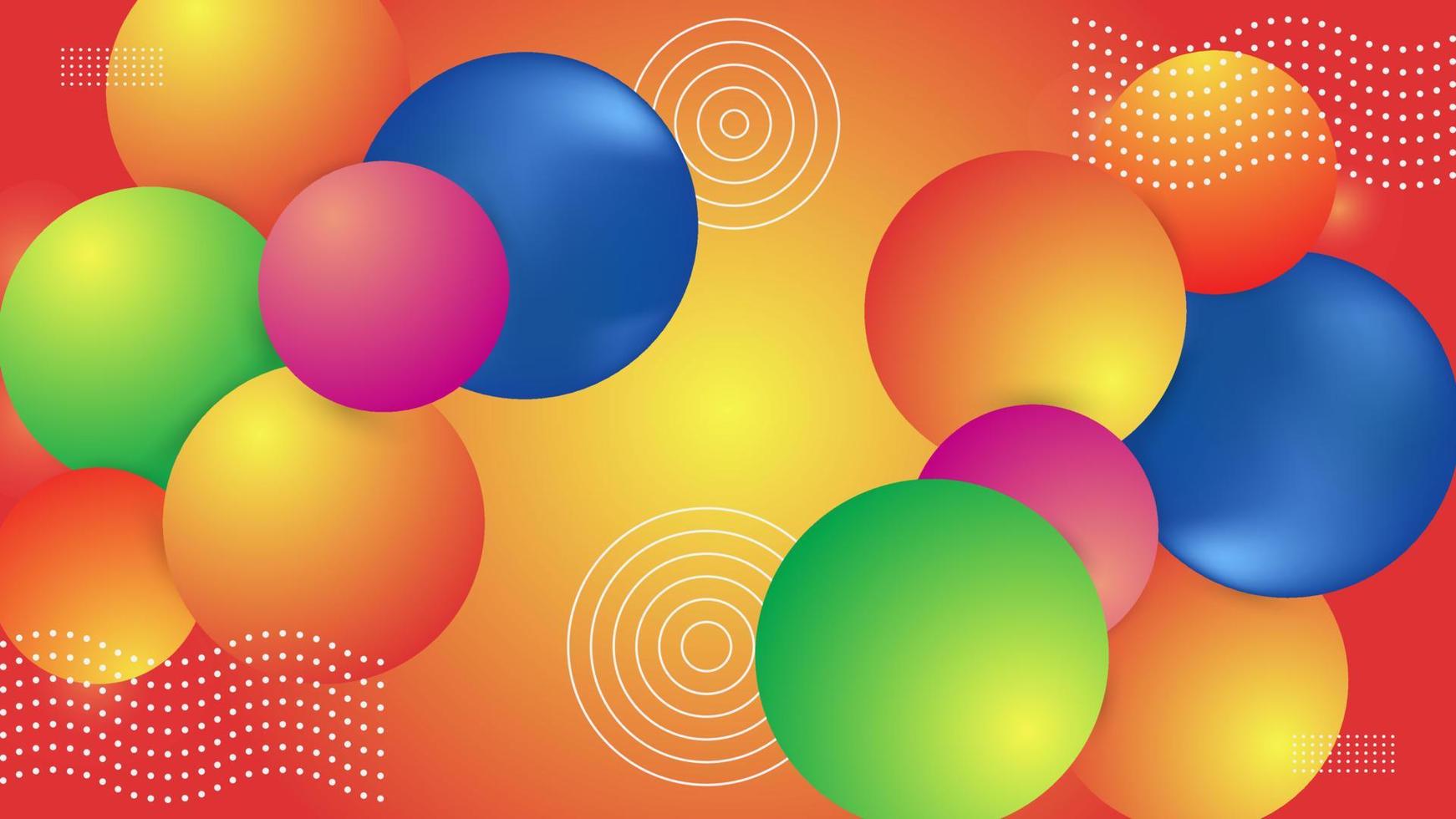 Creative 3d circles abstract background vector