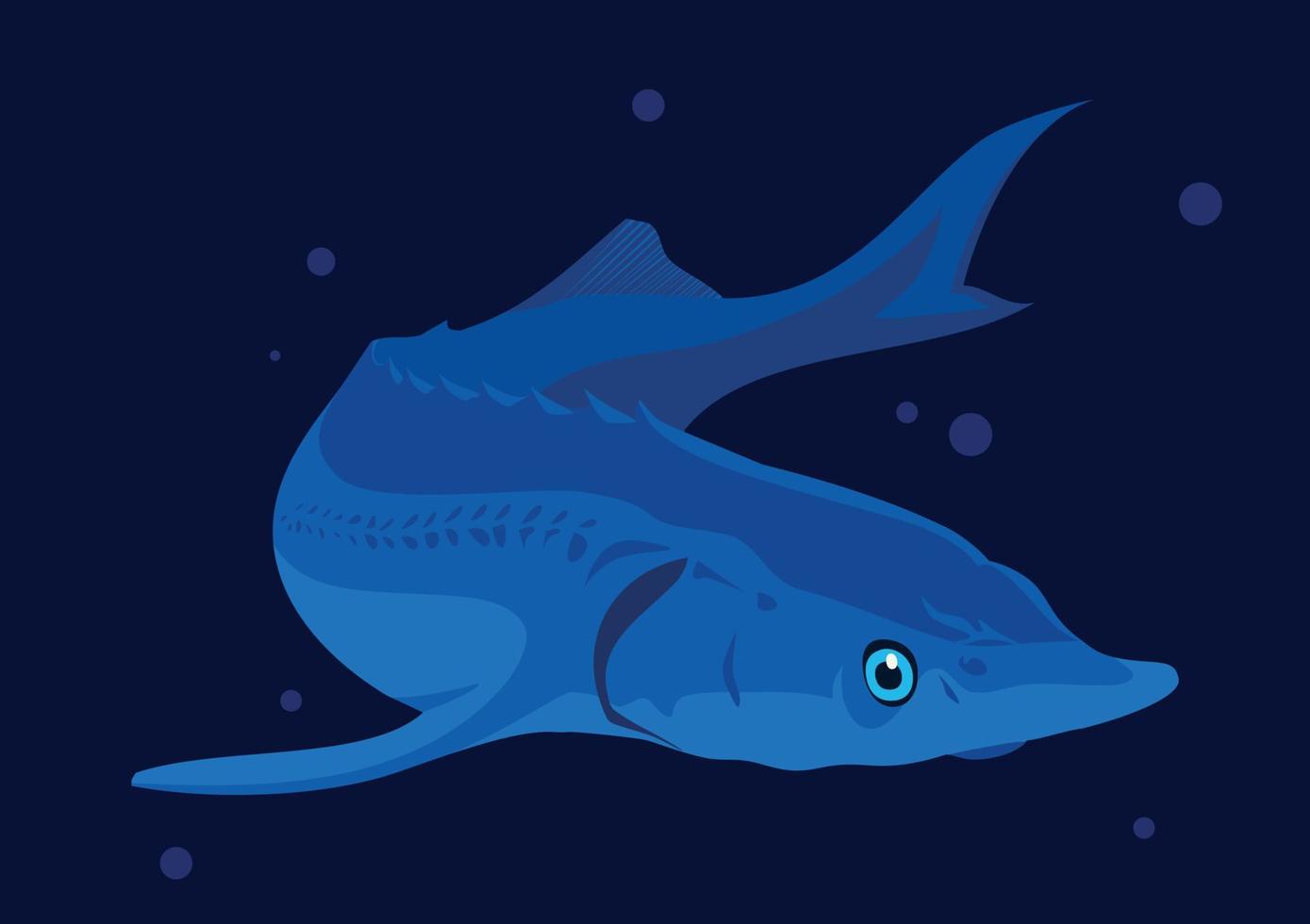Illustration of a blue sea fish vector