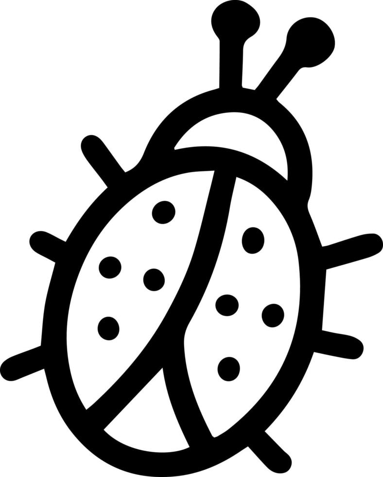 bug in doodle style vector