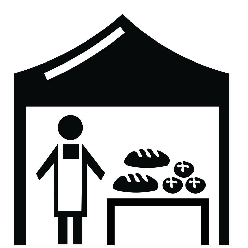 Farmer sell products vector