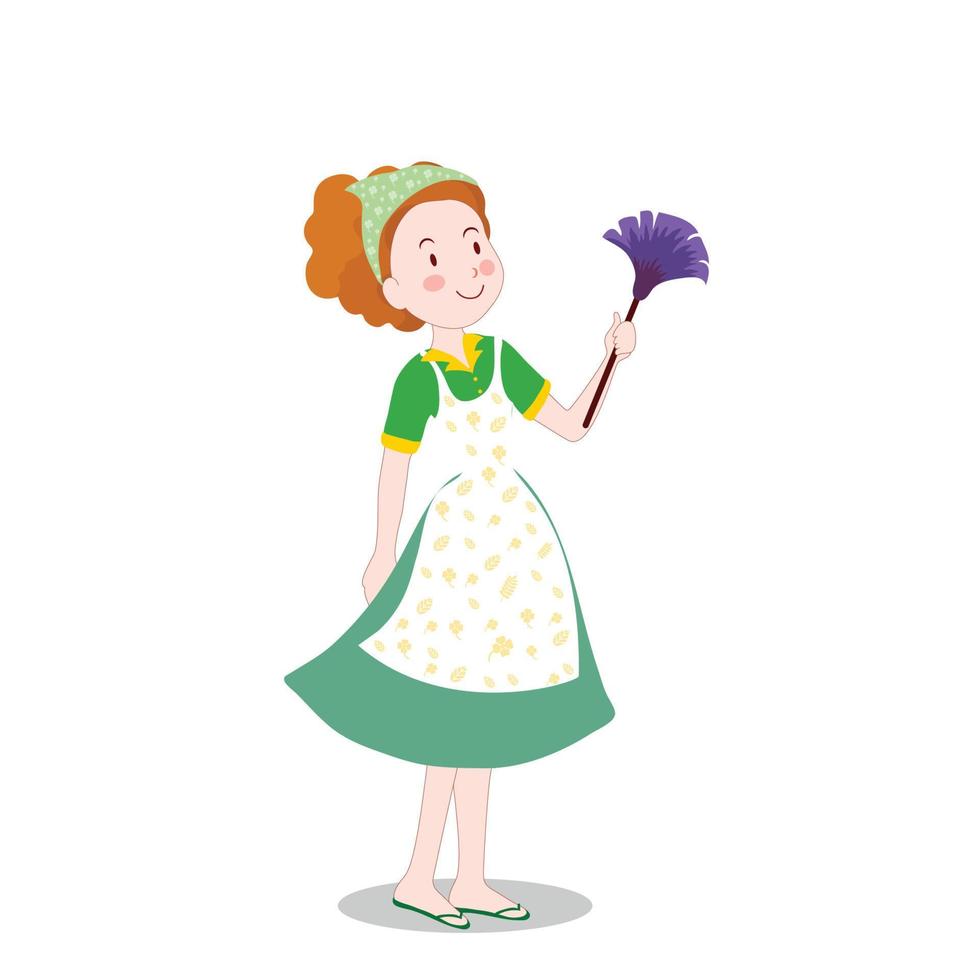 House keeper on dute vector