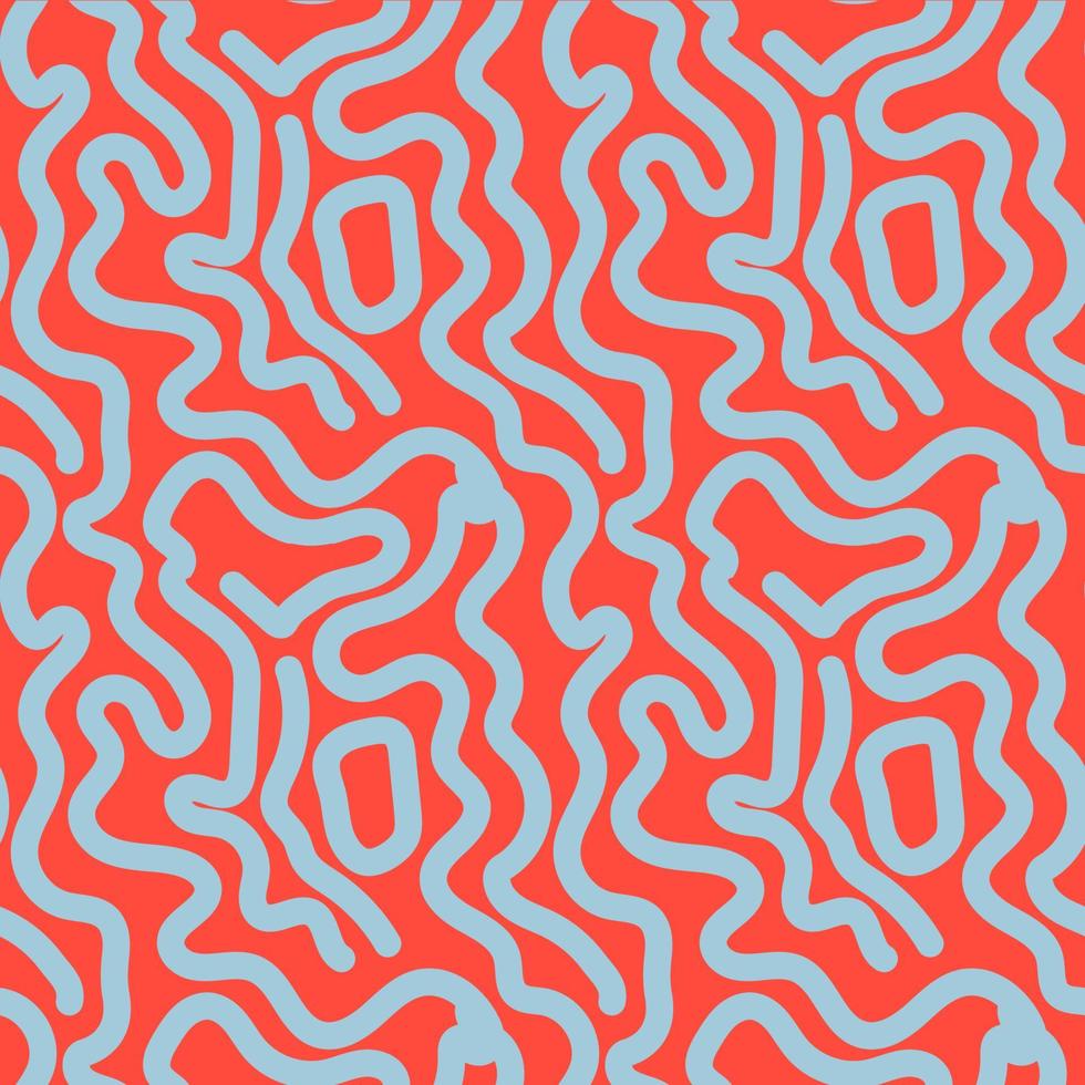 Seamless abstract pattern with curved lines, a maze. Design for fabric, Wallpaper, and cards . vector