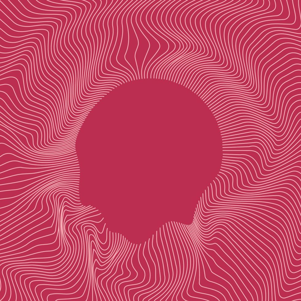 Linear vector drawing. Design elements for your projects are distorted rays emanating from a central object.