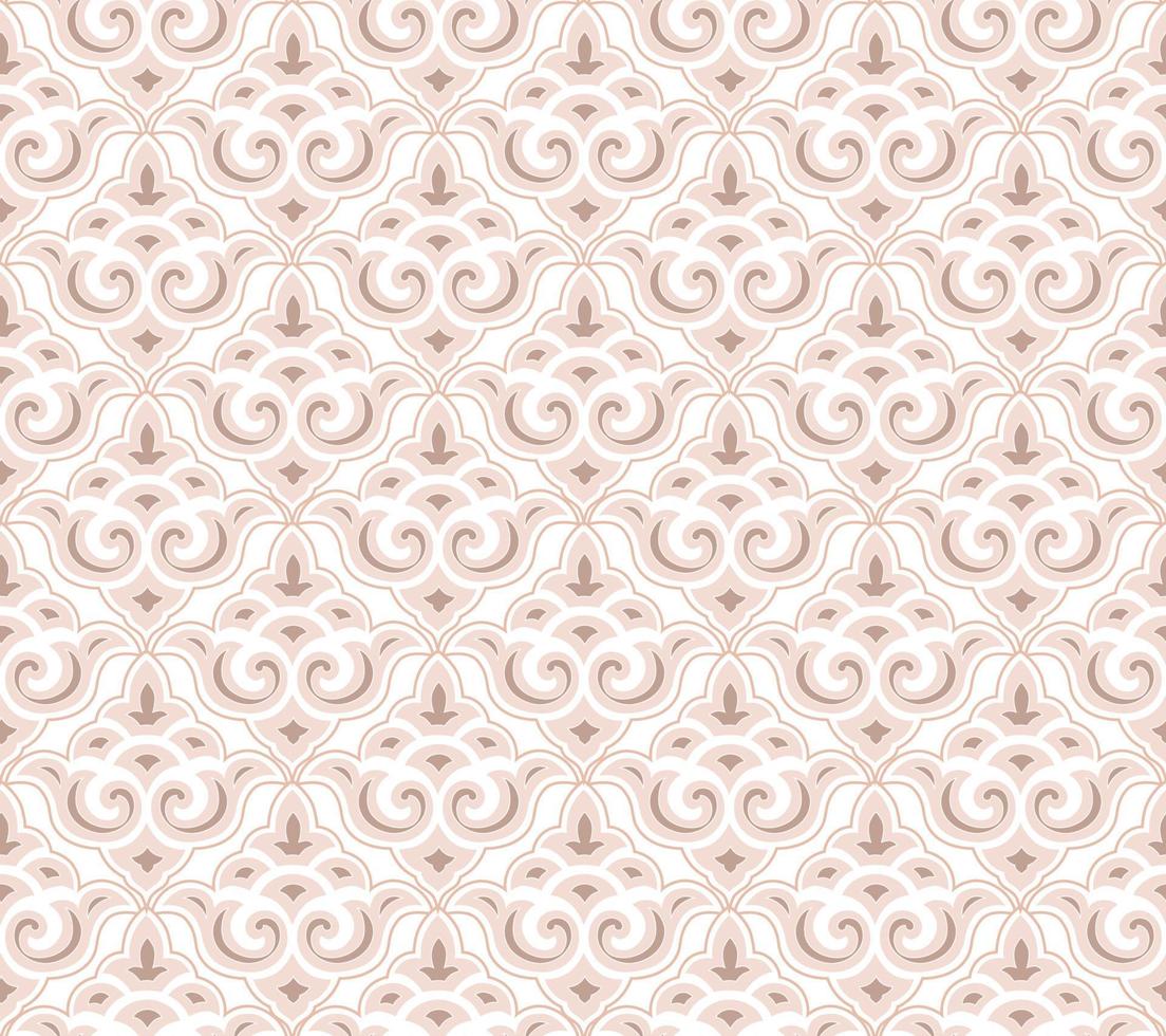 resumen floral sin costura textil modelo. florecer embaldosado oriental étnico antecedentes. Arábica ornamento con asiático flor motivo. bueno para tela, textil, fondo de pantalla o paquete antecedentes diseño. vector