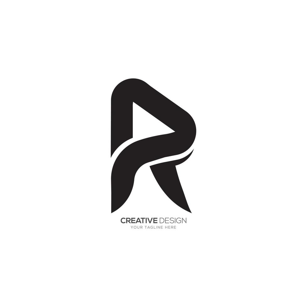 Letter P R or R P modern shape unique business branding logo vector