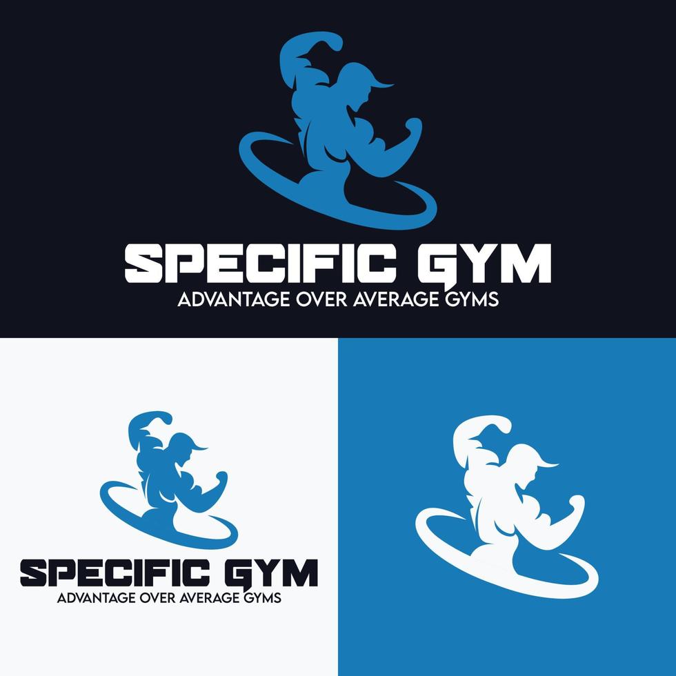 Specific Gym minimalist business logo vector