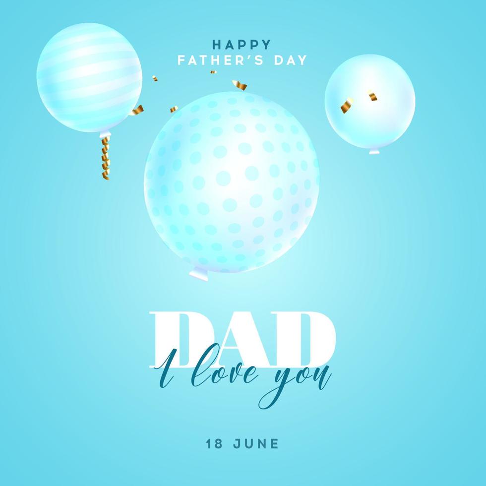 Happy fathers day greeting card vector