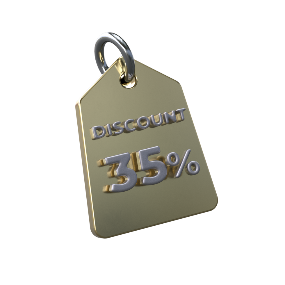 Discount Price Tag 3D Render Transparent Background png