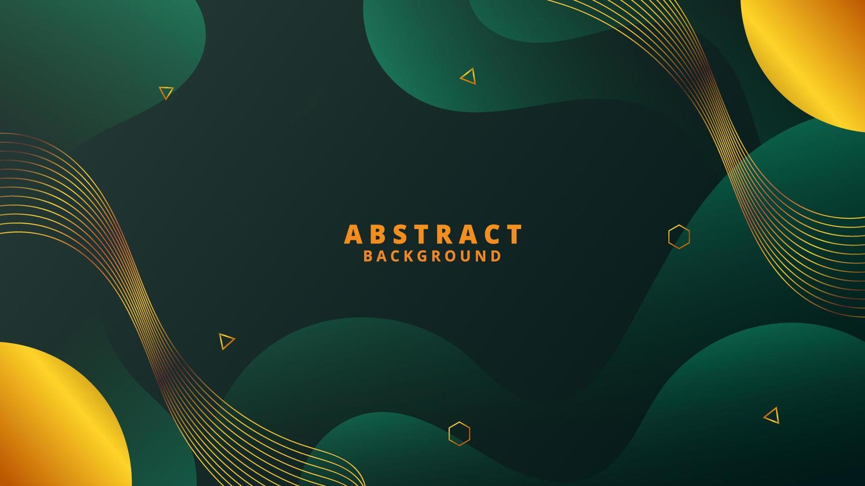 Abstract Green Luxury Wave Background vector