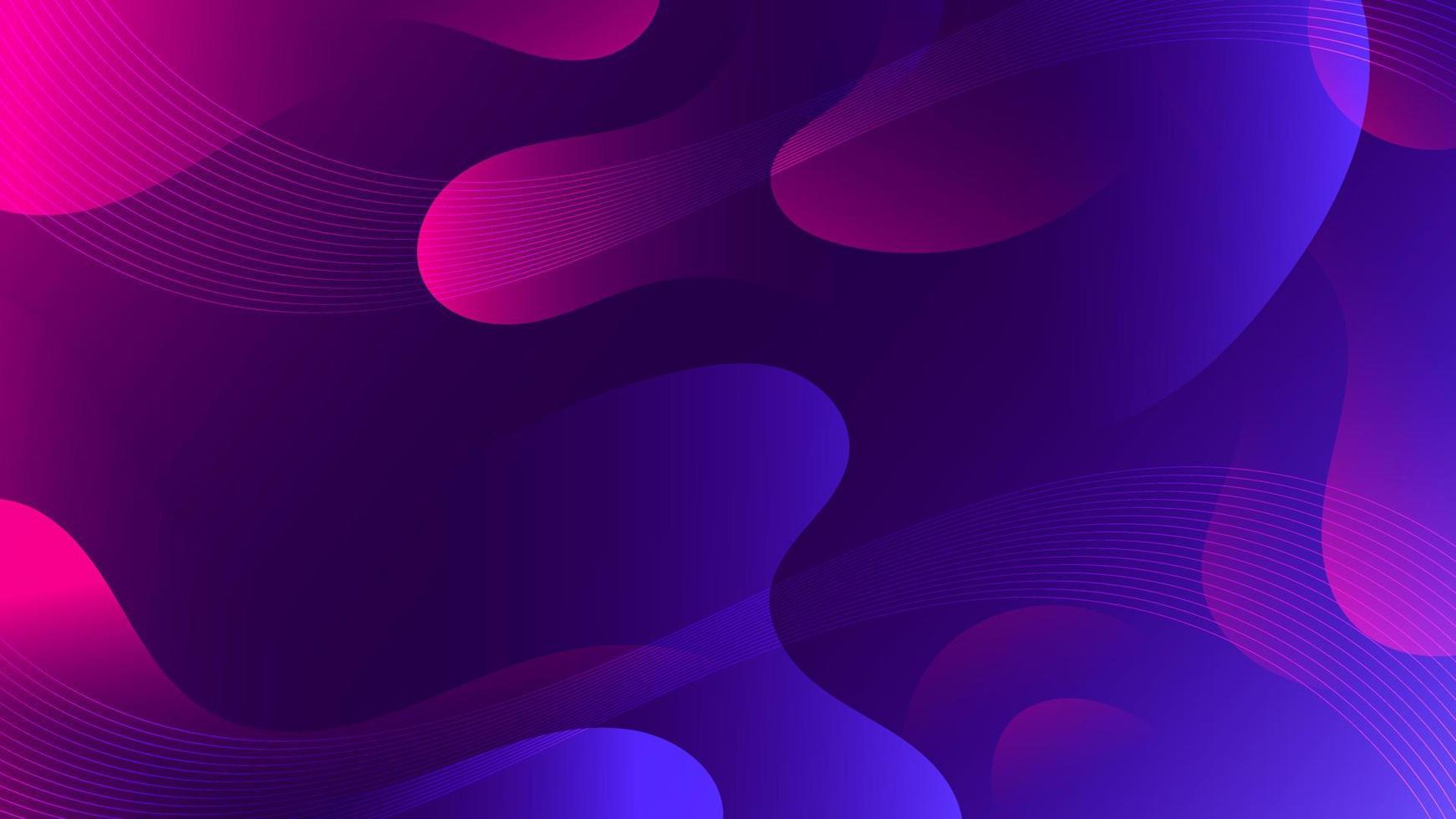 Abstract Gradient Purple Blue liquid Wave Background vector