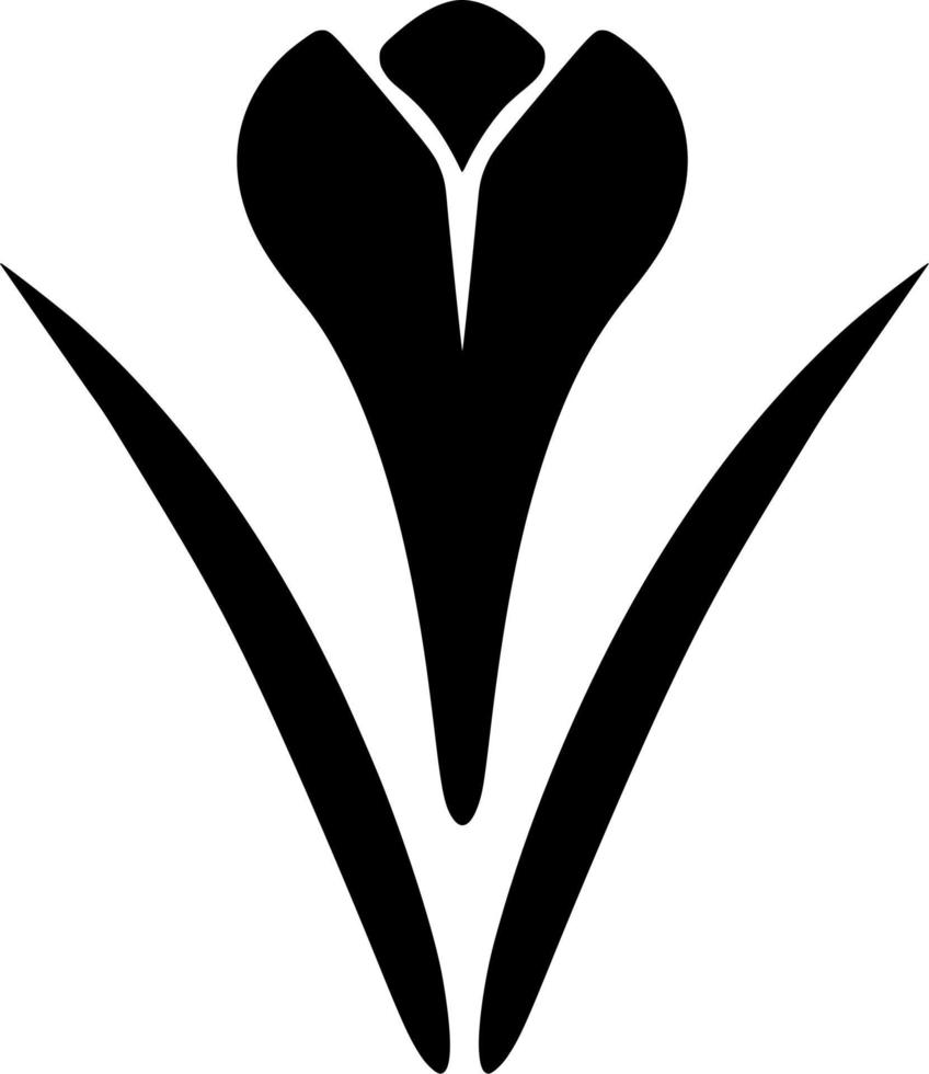 Vector silhouette of Flowers on white background