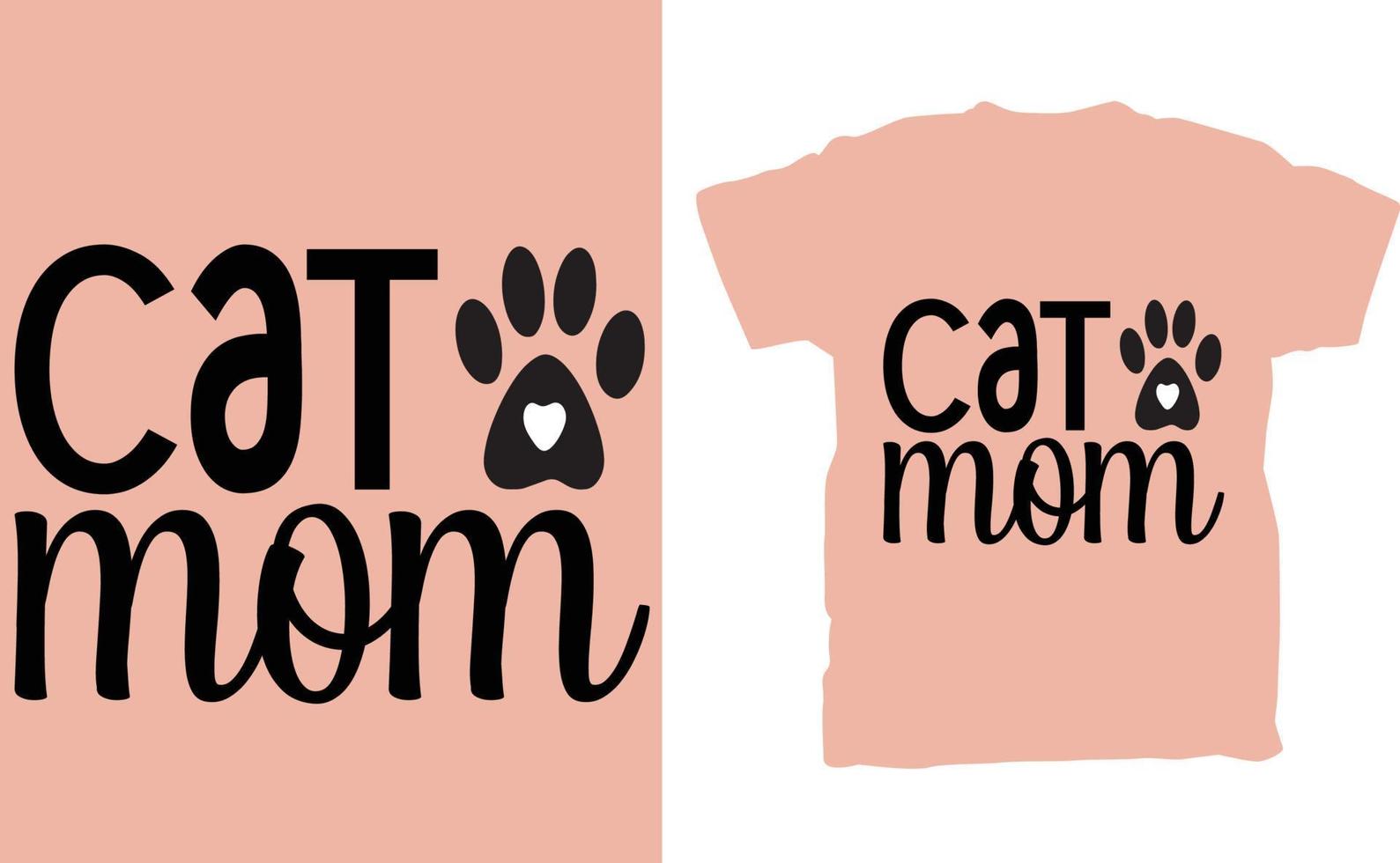 Cat mom t shirt vector design