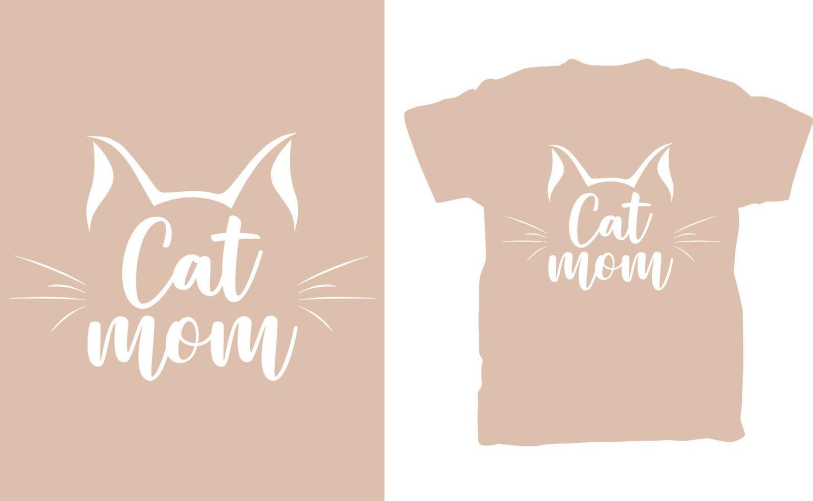 cat mom design vector