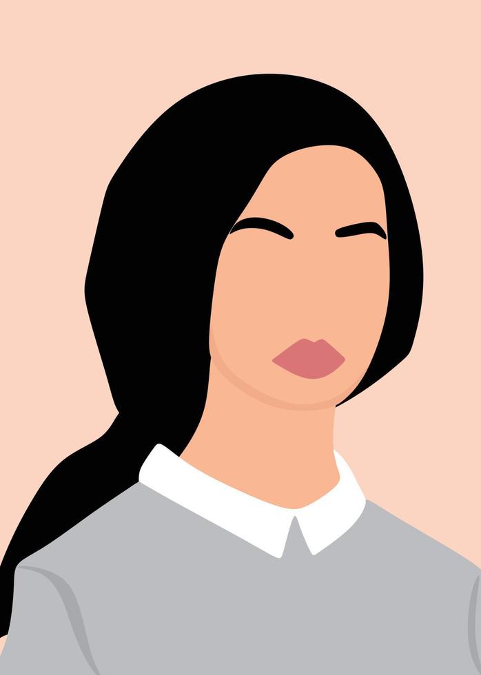 ilustración de un mujer y un mujer con tejido estilo pelo y mujer retrato ilustrado vector diseño