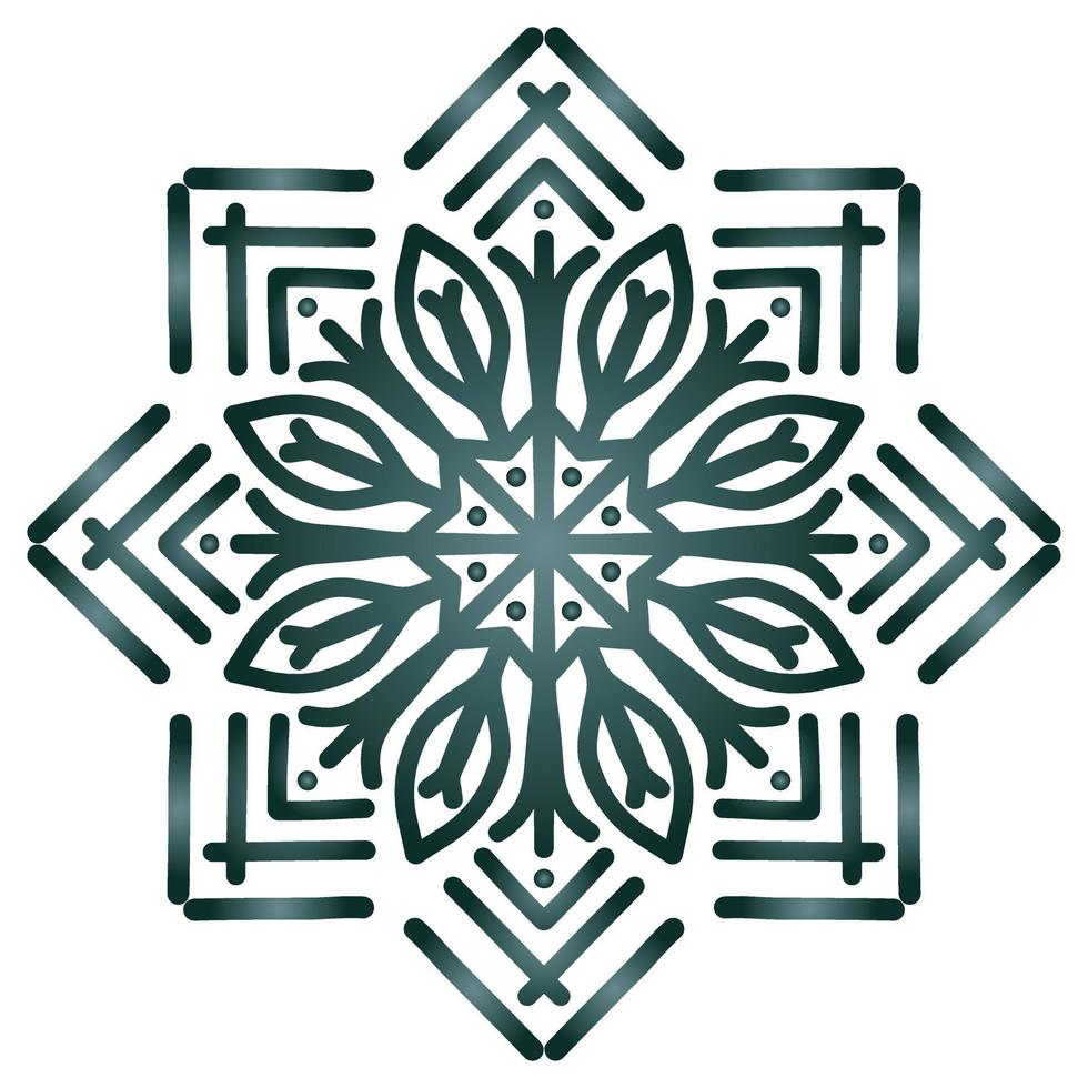 Islamic mandala round lace pattern vector